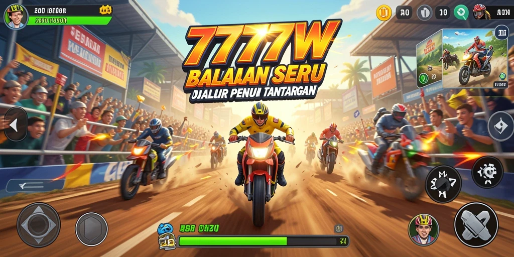 Tampilan gameplay Racing yang menegangkan di 7777W.