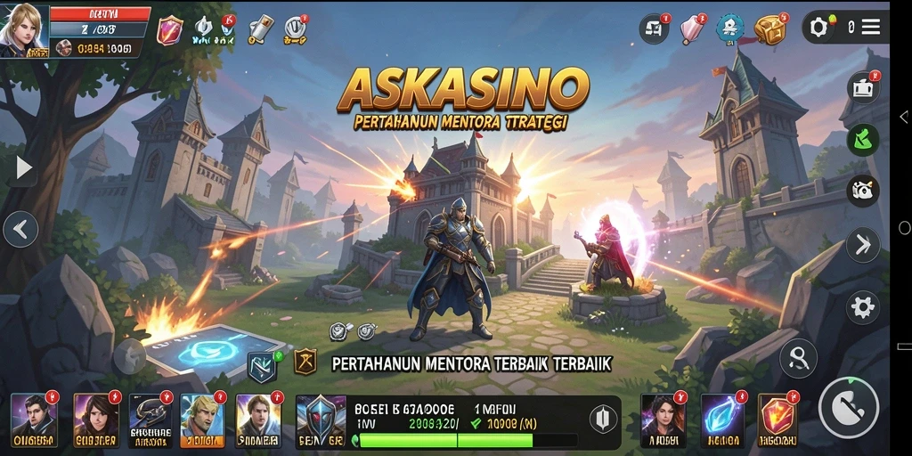 Tangkapan layar gameplay menarik dari ASKASINO Tower Defense.