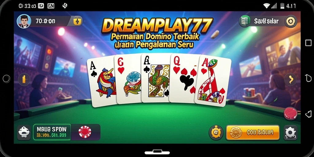 Tampilan menarik dari gameplay Domino di DREAMPLAY77.