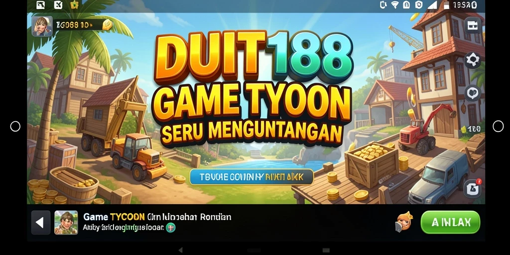 Tampilan gameplay DUIT188 dengan elemen tycoon yang menarik.