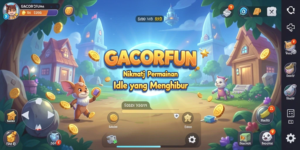 Screenshot utama GACORFUN menampilkan gameplay Idle yang menarik dan ceria.