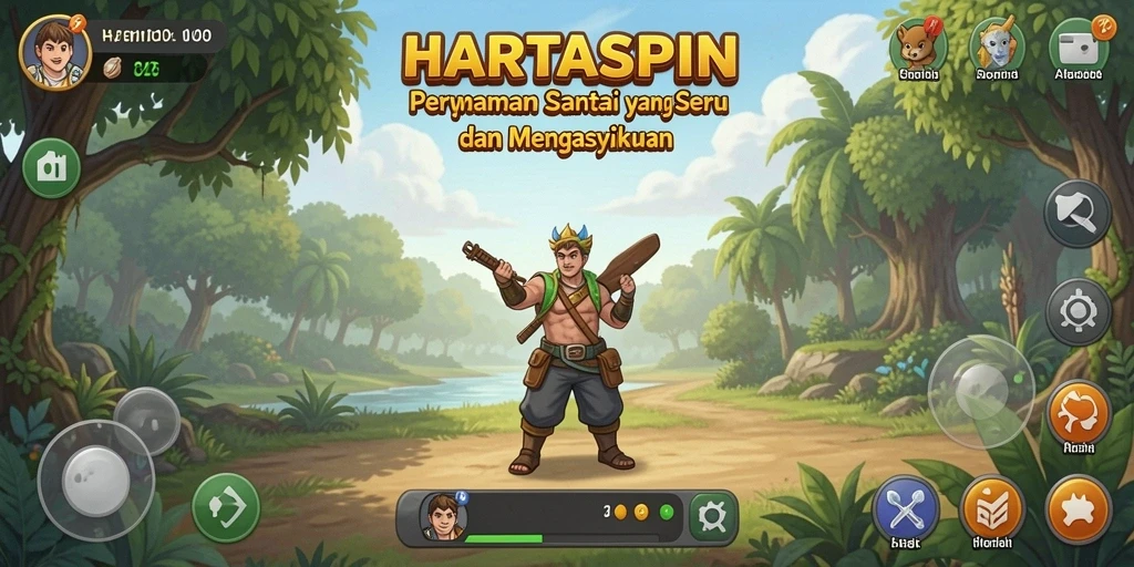 Tangkapan layar dari gameplay HARTASPIN yang penuh warna dan mengasyikkan.