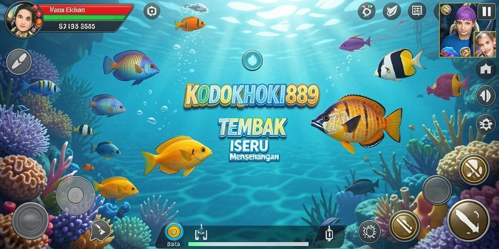 Tampilan gameplay KODOKHOKI889 yang menawan saat memancing ikan.