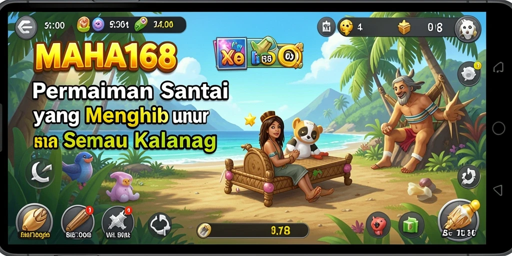Screenshot gameplay MAHA168 yang penuh warna dan seru.