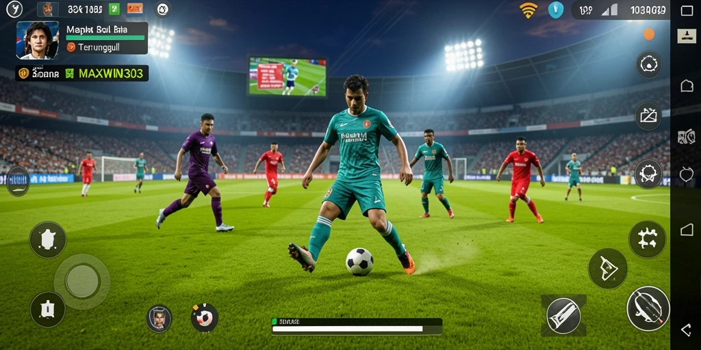 Tampilan gameplay MAXWIN303 yang mendebarkan dalam pertandingan sepak bola.