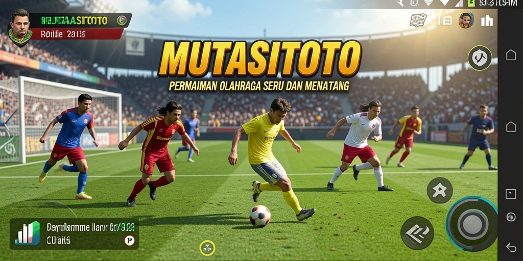 Tangkapan layar utama MUTASITOTO menunjukkan aksi seru permainan olahraga.