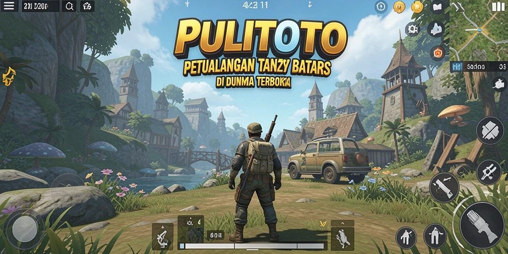 Gameplay PULITOTO yang seru dalam dunia terbuka yang luas.