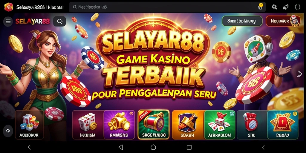 Tampilan gameplay seru di SELAYAR88 dengan berbagai permainan kasino.