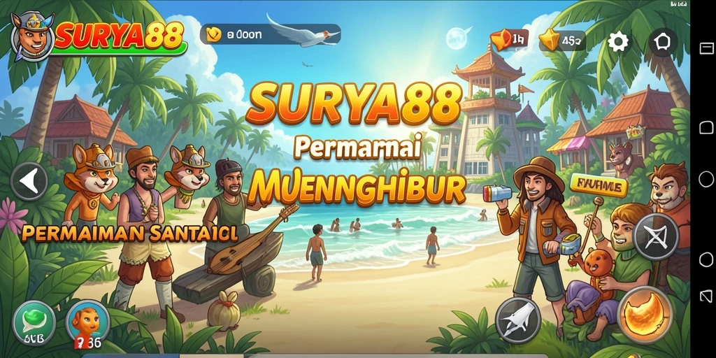 Tampilan gameplay <strong>SURYA88</strong> yang menarik dan penuh warna.