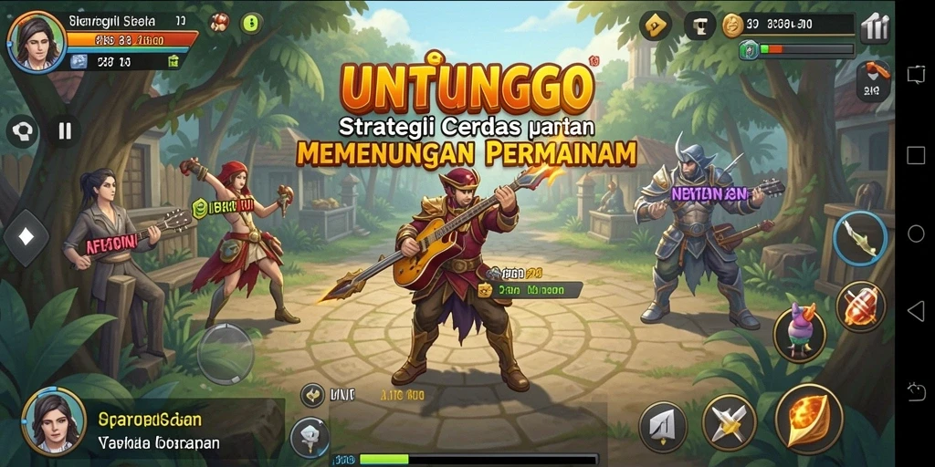 Screenshot gameplay UNTUNGGO menampilkan aksi strategi yang mendebarkan.