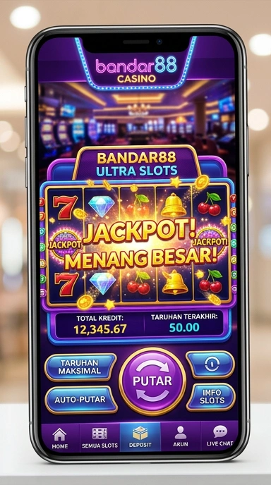 Screenshot tampilan utama aplikasi bandar88.